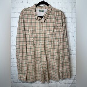 OUTDOOR LIFE size XL earthy tones of green, tan & light orange